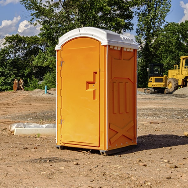 how often are the porta potties cleaned and serviced during a rental period in Merrill Iowa